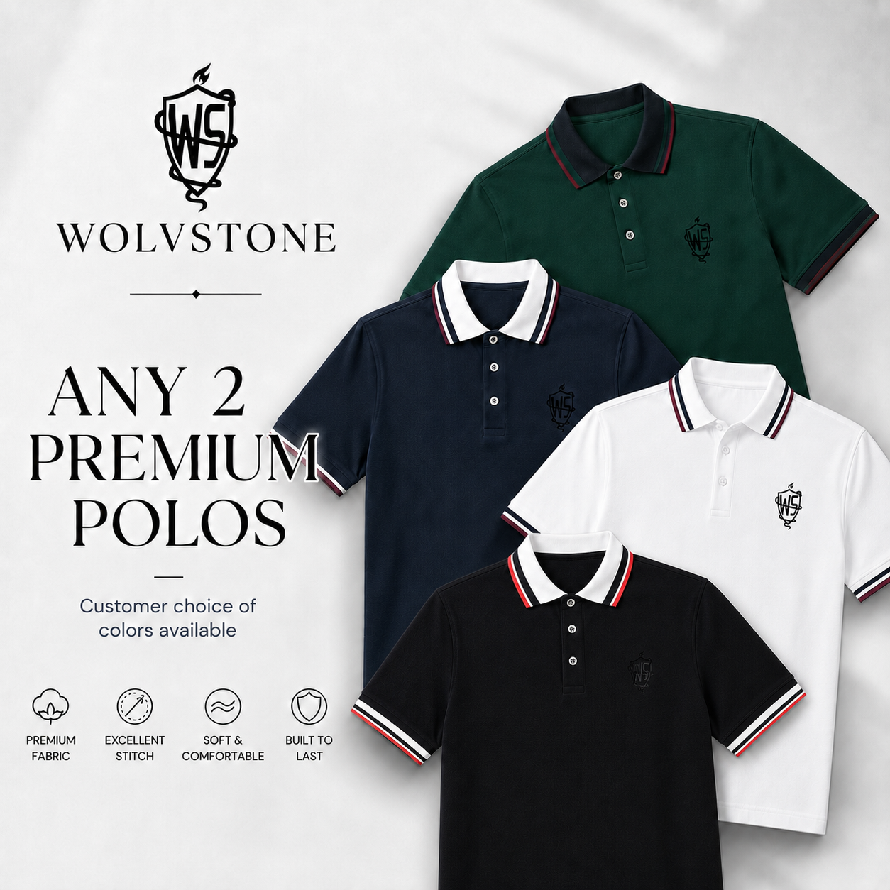Any 2 Premium Polos
